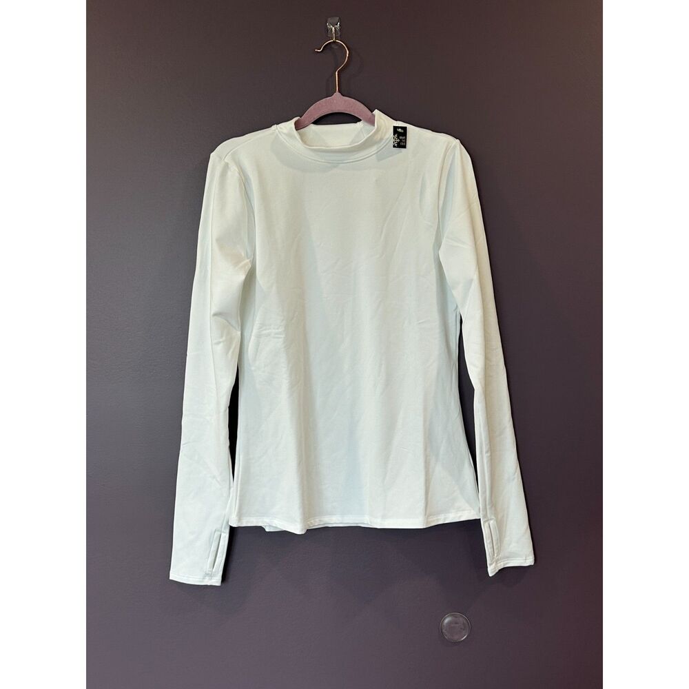 NWT DSG Cold Weather Mock Neck Base Layer Top White Size Medium